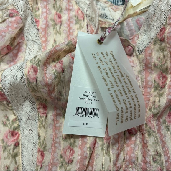 Loveshackfancy Pirelle Mini Dress in Frosted Petal Pink - Picture 7 of 9